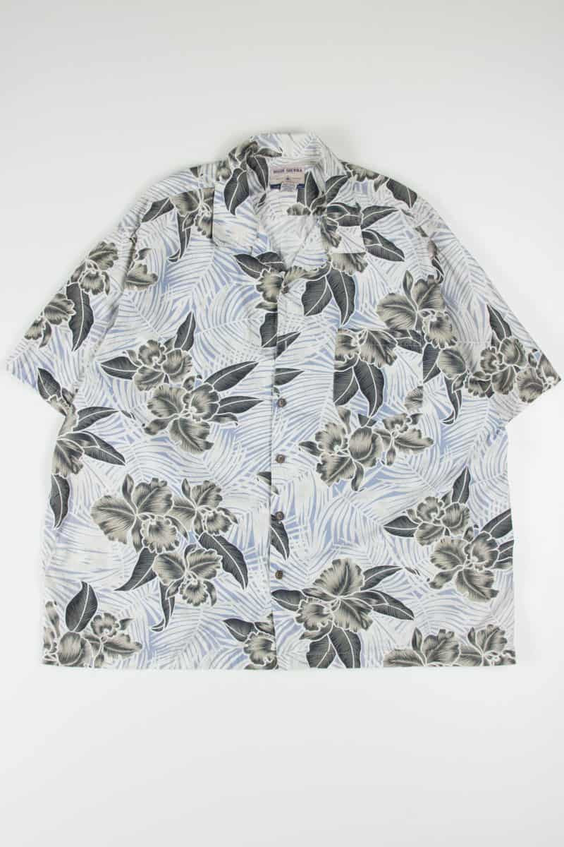 Gey Tones Orchids Hawaiian Shirt