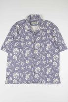 Periwinkle Floral Hawaiian Shirt 1