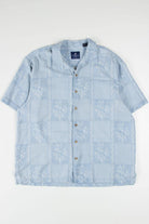 Blue Checkered Hawaiian Shirt