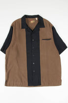 Brown & Black Bowling Style hawaiian Shirt