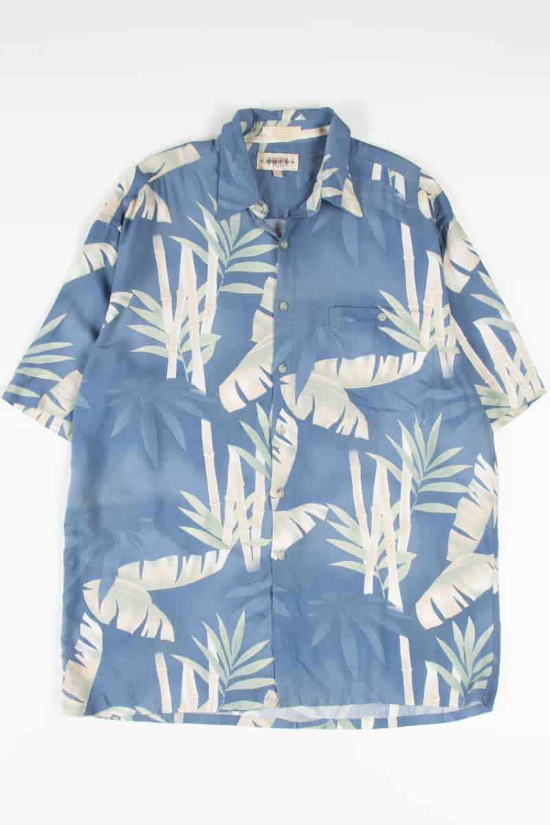 Blue Bamboo hawaiian Shirt