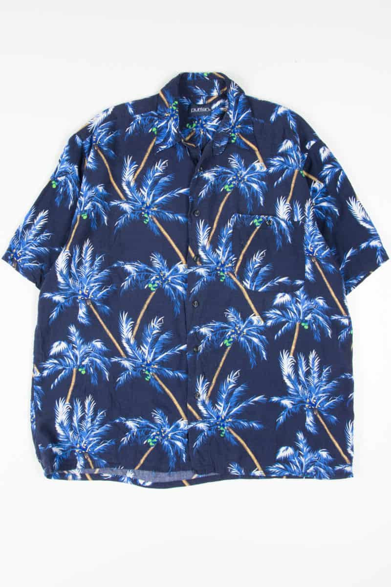 Blue Palm Trees Hawaiian Shirt