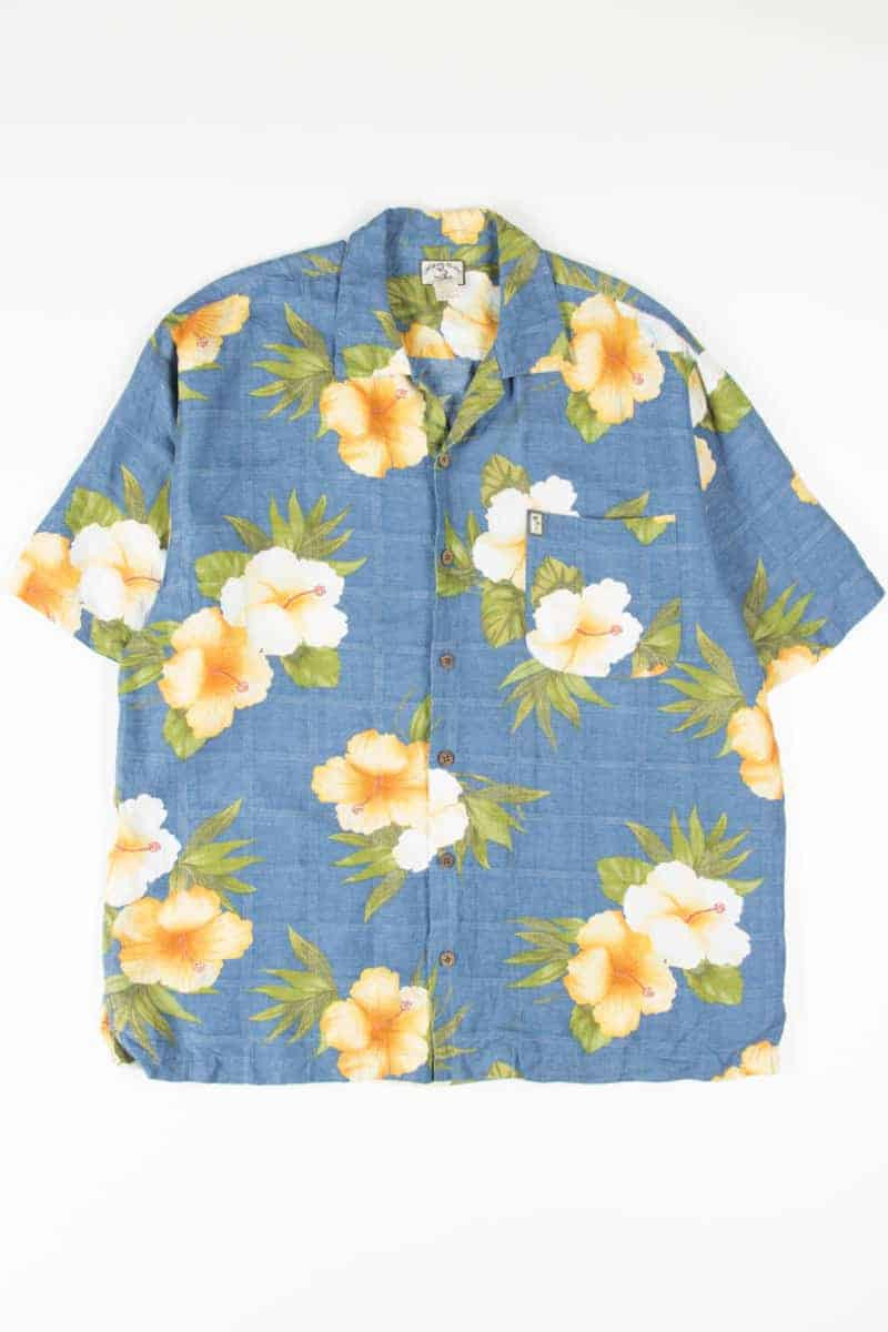 Blue Hibiscus Hawaiian Shirt 1