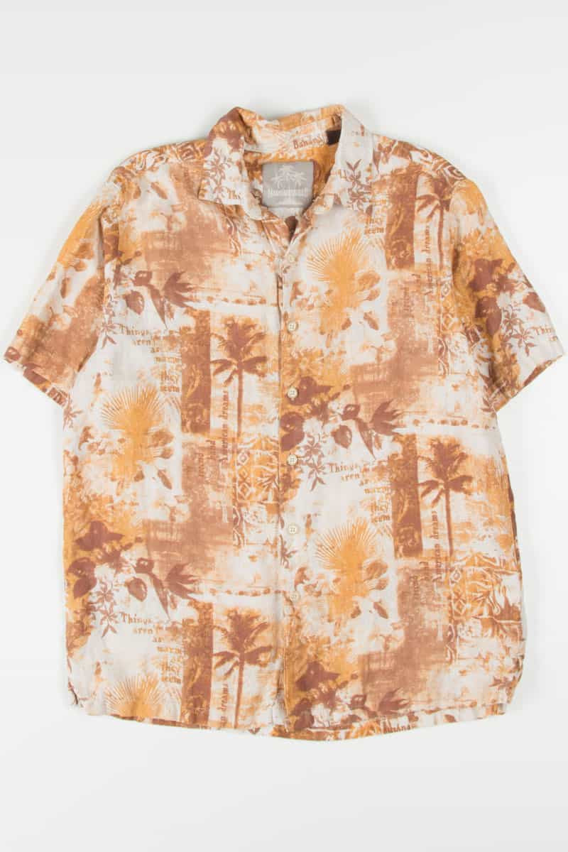 Orange Tropical Collage Hawaiian Shirt