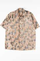 Brown Collage Hawaiian Shirt