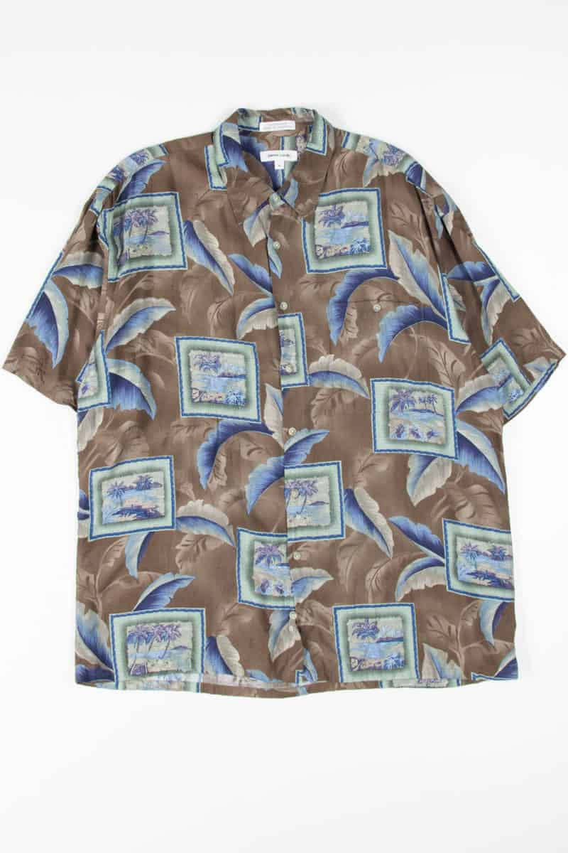 Brown Palm Tree Picture Hawaiian Shirt