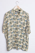 Tan & Green Vintage Hawaiian