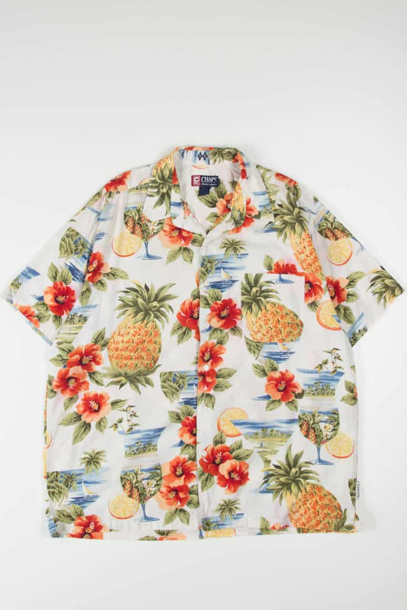 Tropical Drinks Chaps Ralph Lauren Hawaiian Shirt