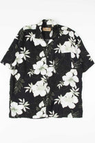 Black & White Hibiscus Hawaiian Shirt
