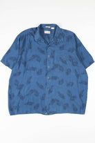 Blue Palm Fronds Hawaiian Shirt