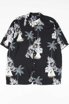 Black Sailboat Hawaiian Shirt
