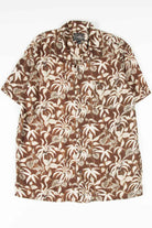 Brown Topical Leaves Hawaiian Shirt