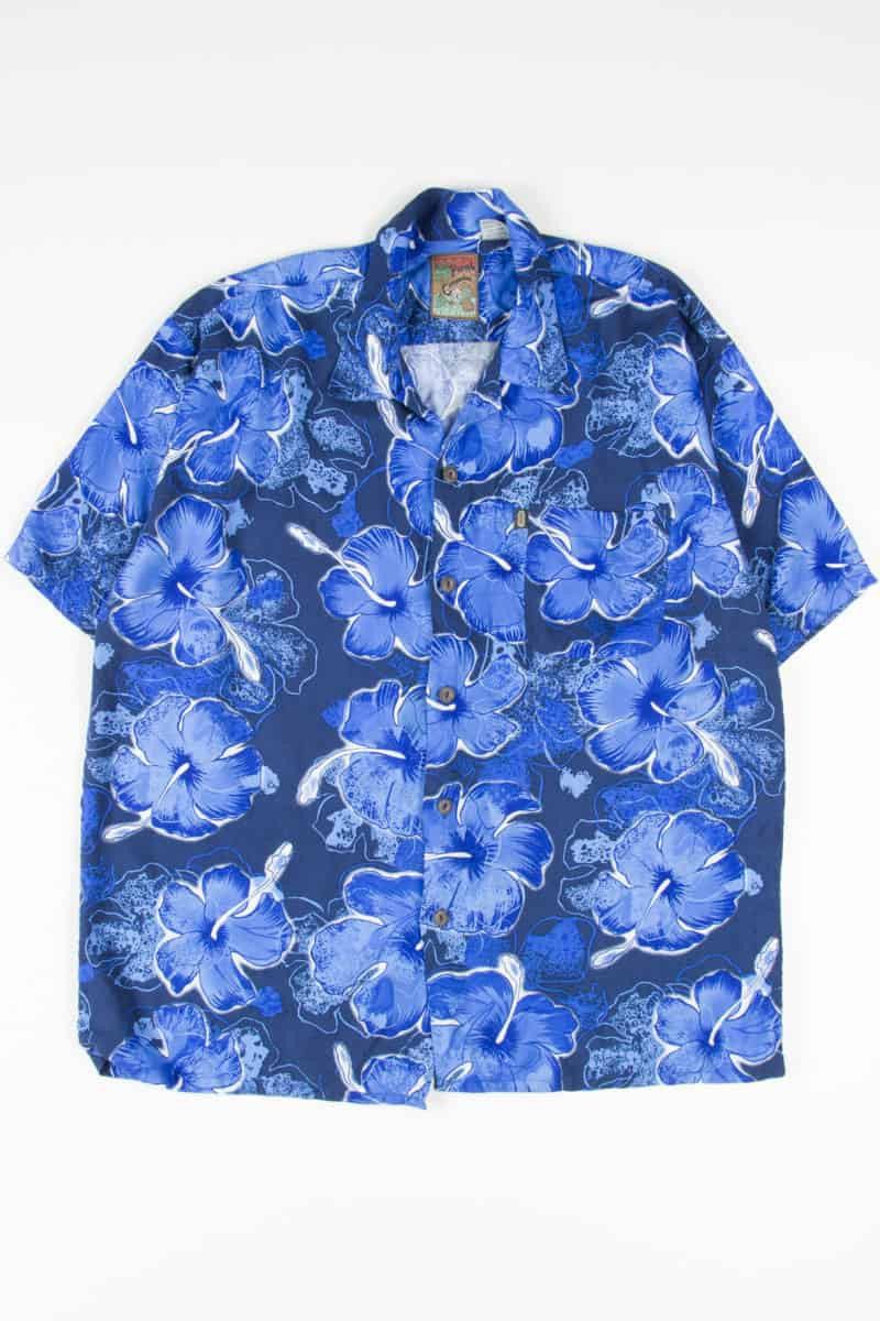 Blue Hibiscus Hawaiian Shirt 2
