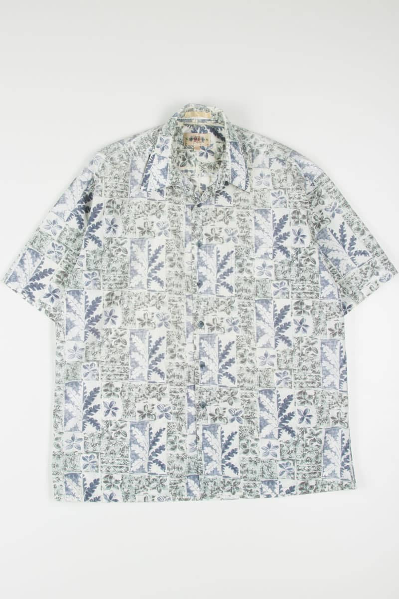 Floral Stamped Hawaiian Shirt 1814