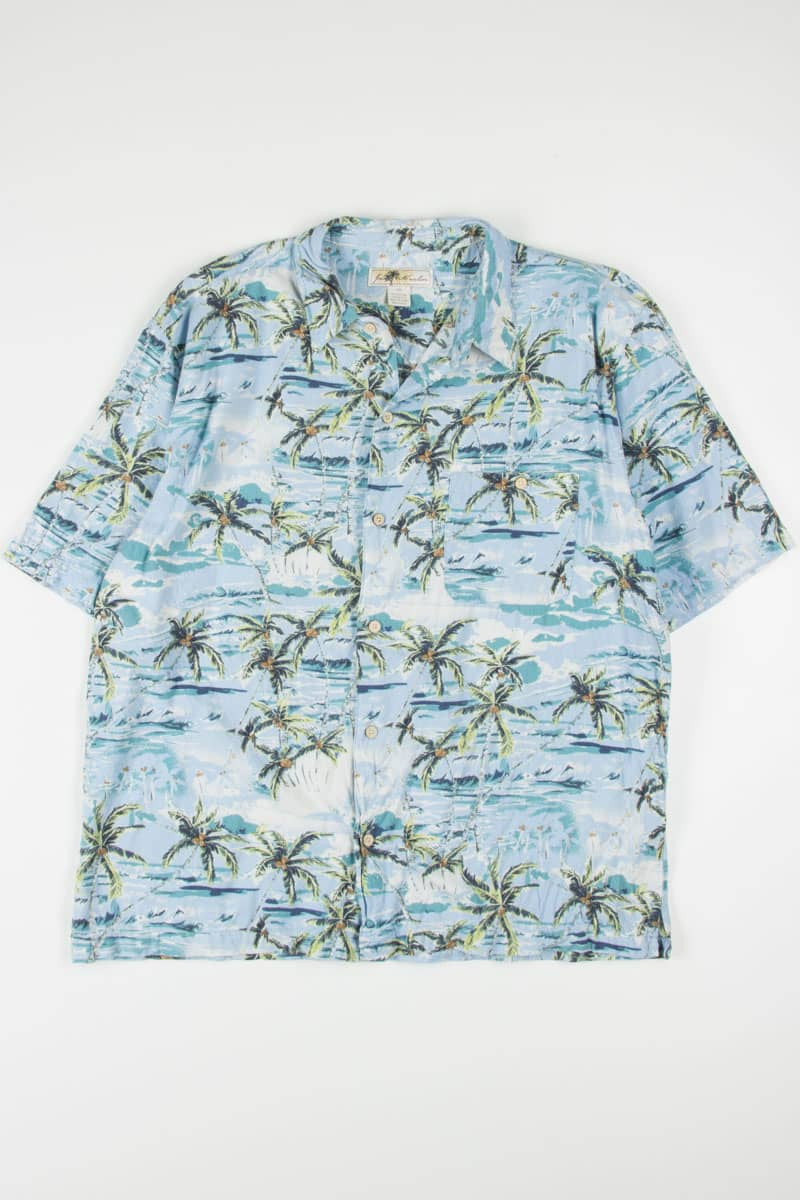Blue Faded Beaches Hawaiian Shirt 1816