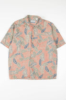 Rust Leaf Print Hawaiian Shirt 1832