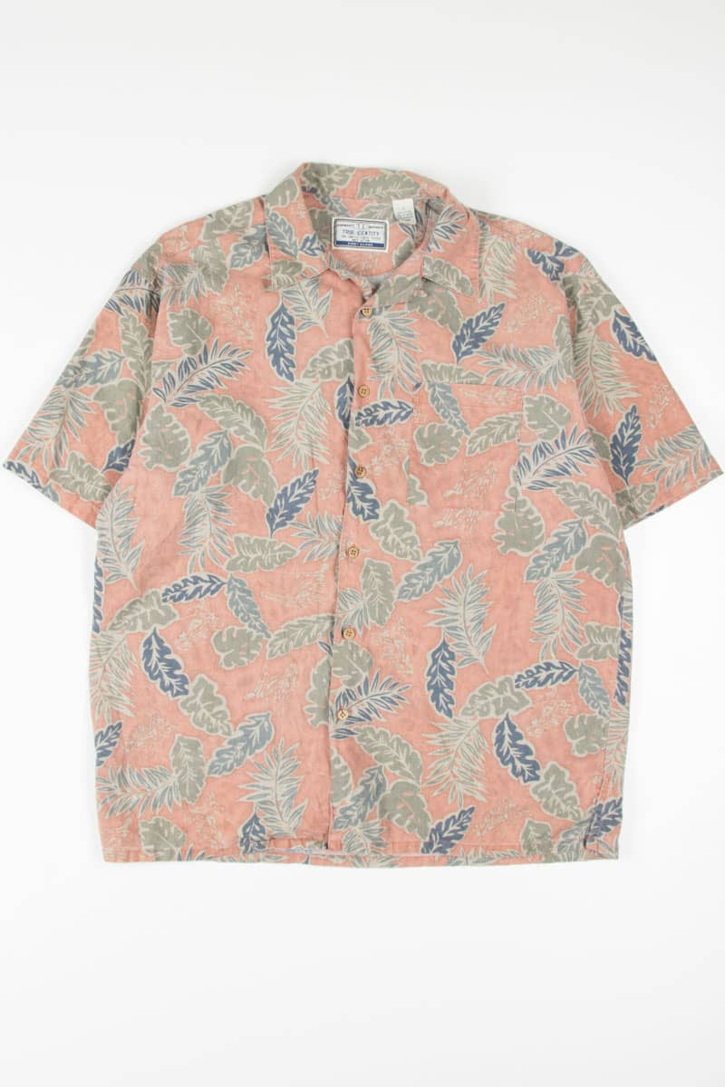 Rust Leaf Print Hawaiian Shirt 1832
