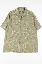 Olive Bamboo Leaves Hawaiian Shirt 1835