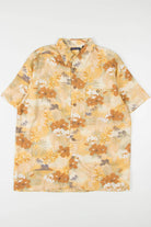 Yellow Orchid Print Hawaiian Shirt 1846
