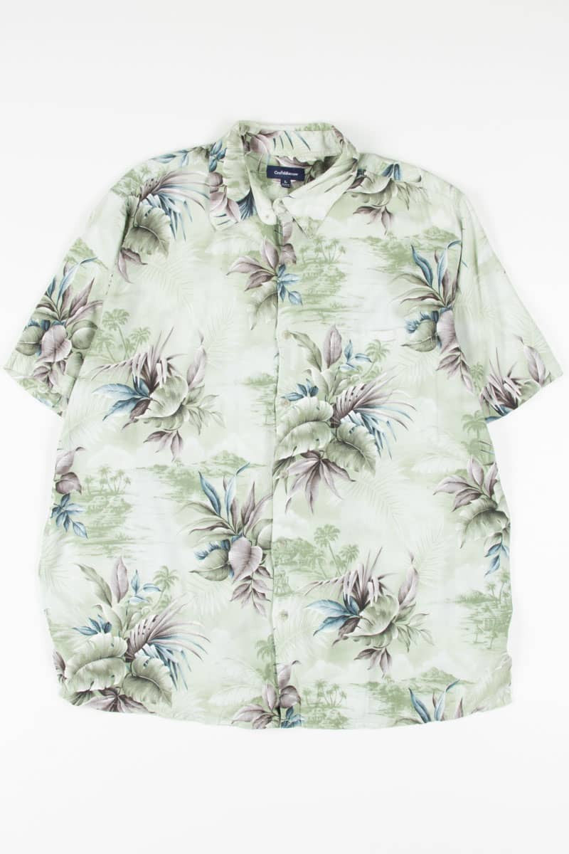 Distressed Green Hawaiian Shirt 1854