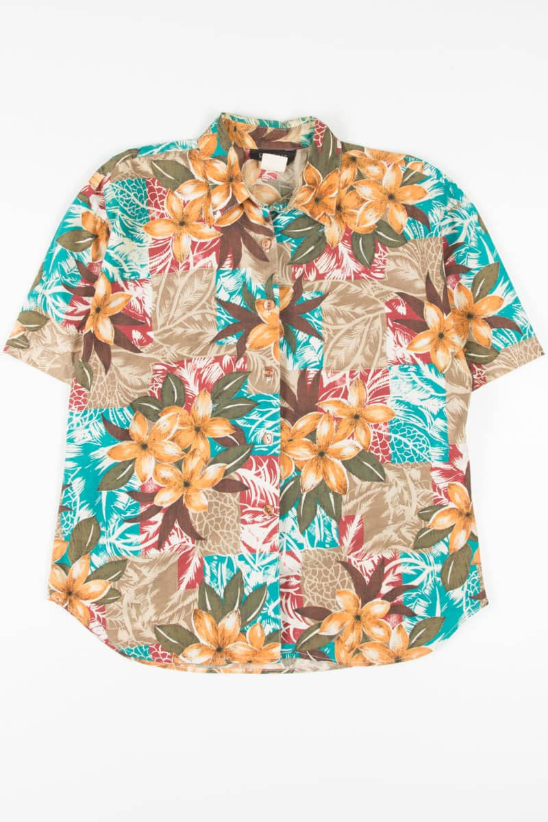 Patchwork Floral Hawaiian Shirt 1859