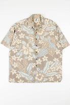 Beige Tropical Flora Hawaiian Shirt 1869