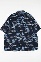 Navy Fish Hawaiian Shirt 1871