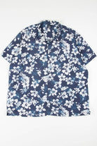 Retro Blue Hibiscus Hawaiian Shirt 1882
