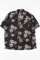 Black Retro Print Hawaiian Shirt 1883
