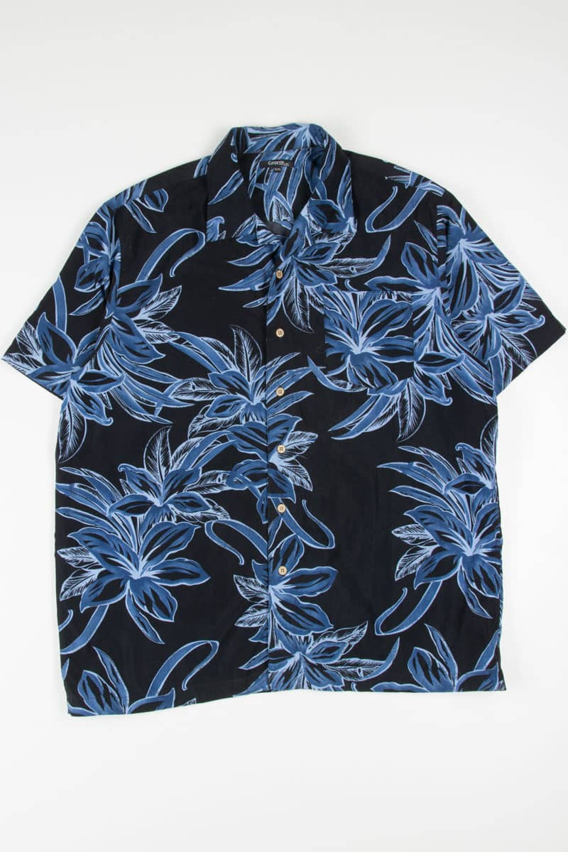 Two Tone Black Hawaiian Shirt 1888