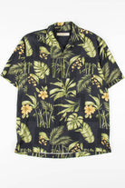 Tommy Bahama Checkered Flora Silk Hawaiian Shirt 1892