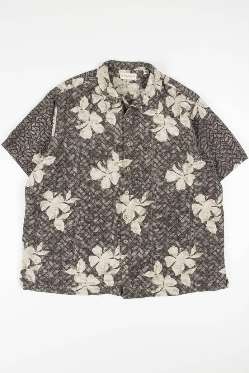 Silk Weave Print Hawaiian Shirt 1899
