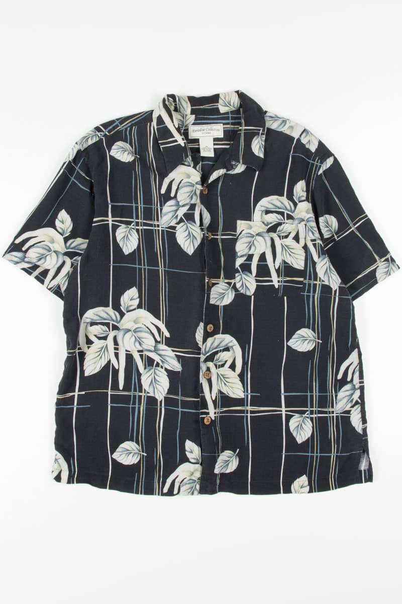 Windowpane Silk Hawaiian Shirt 1903