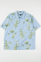 Blue Bamboo Leaves Hawaiian Shirt 1905