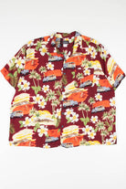 Burgundy Woody Hawaiian Shirt 1908