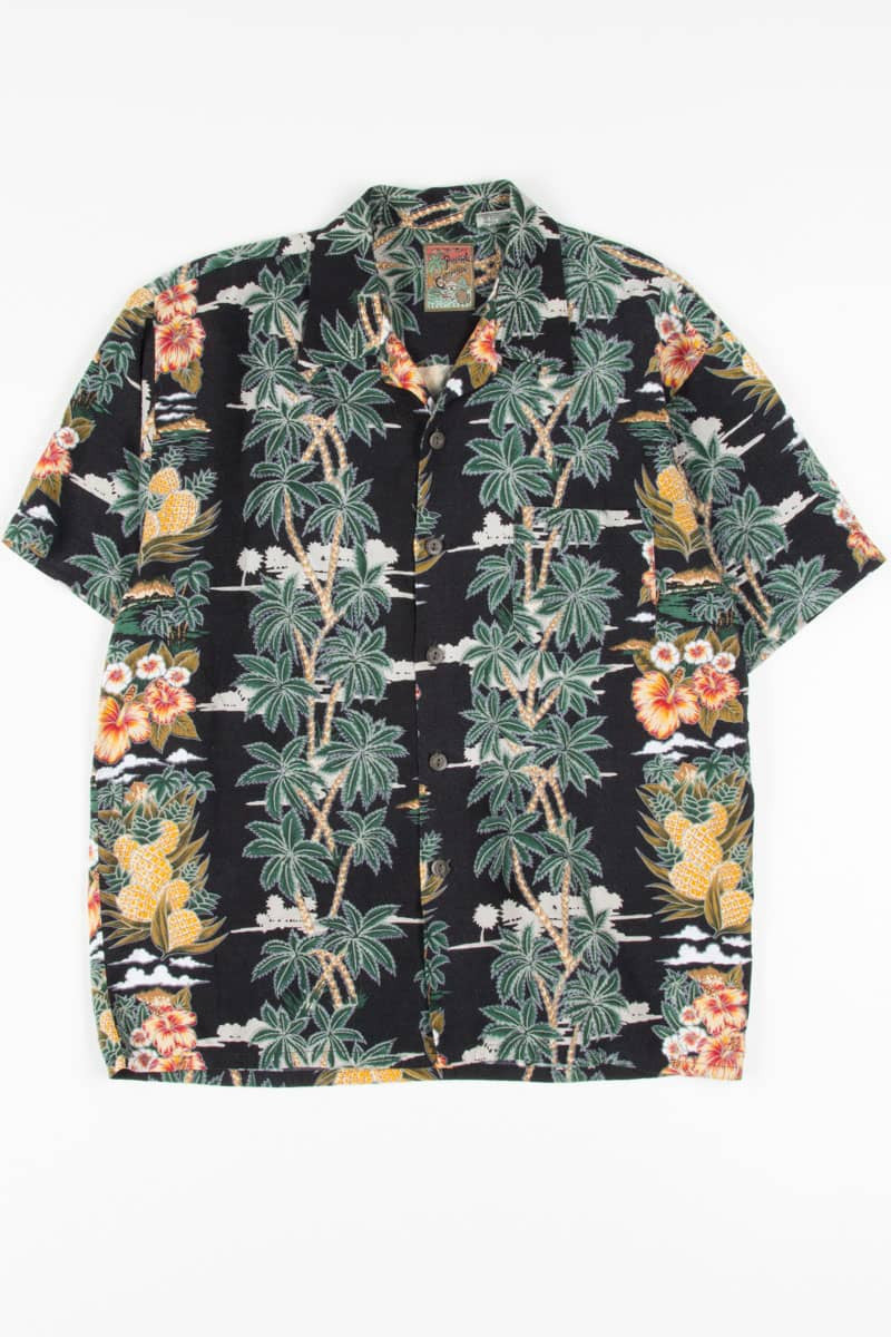 Palm Tree Bowling Stripes Hawaiian Shirt 1910
