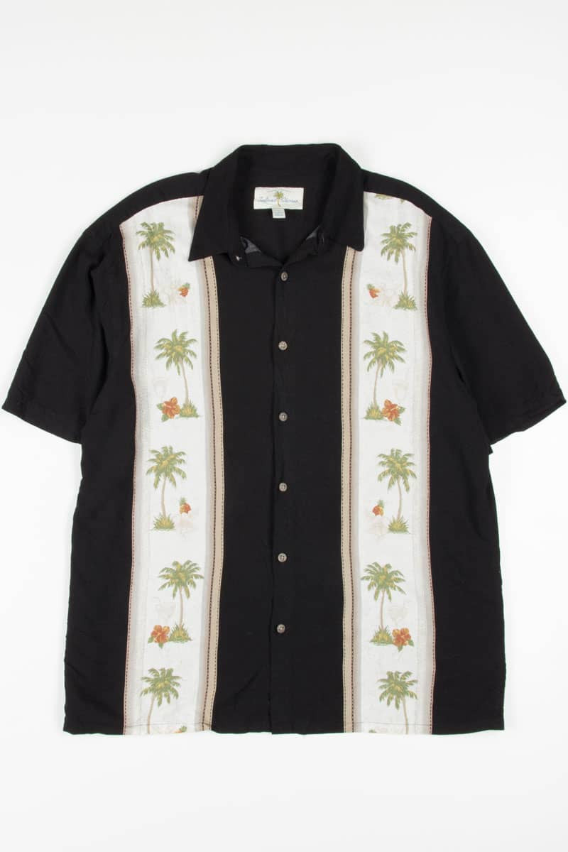Palm Tree Bowling Stripes Hawaiian Shirt 1915