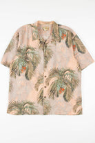 Pink Palm Fronds Silk Hawaiian Shirt 1916