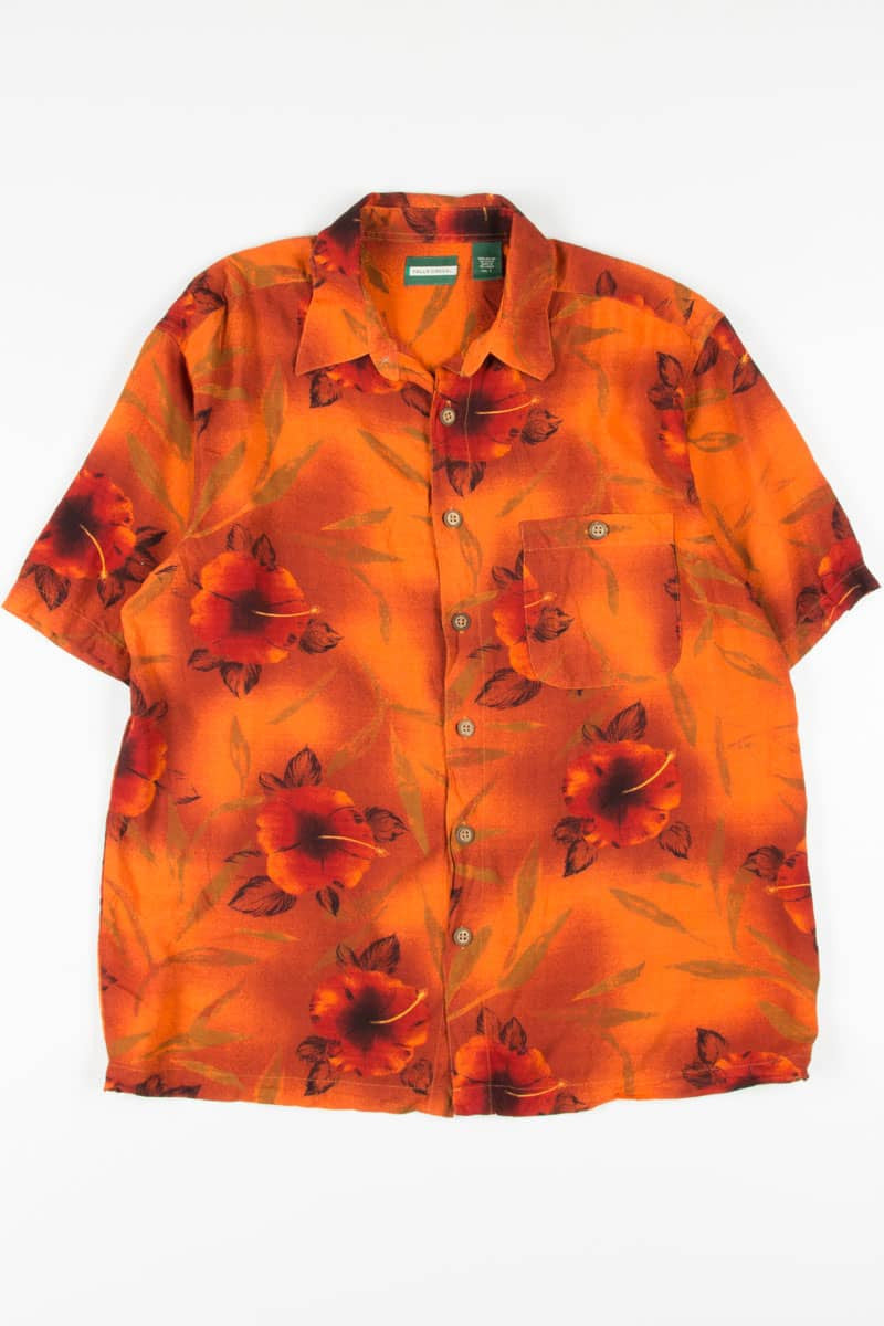Orange Hibiscus Hawaiian Shirt 1918