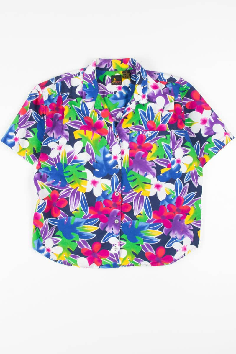 Women's Bright Floral Hawaiian Shirt 1919