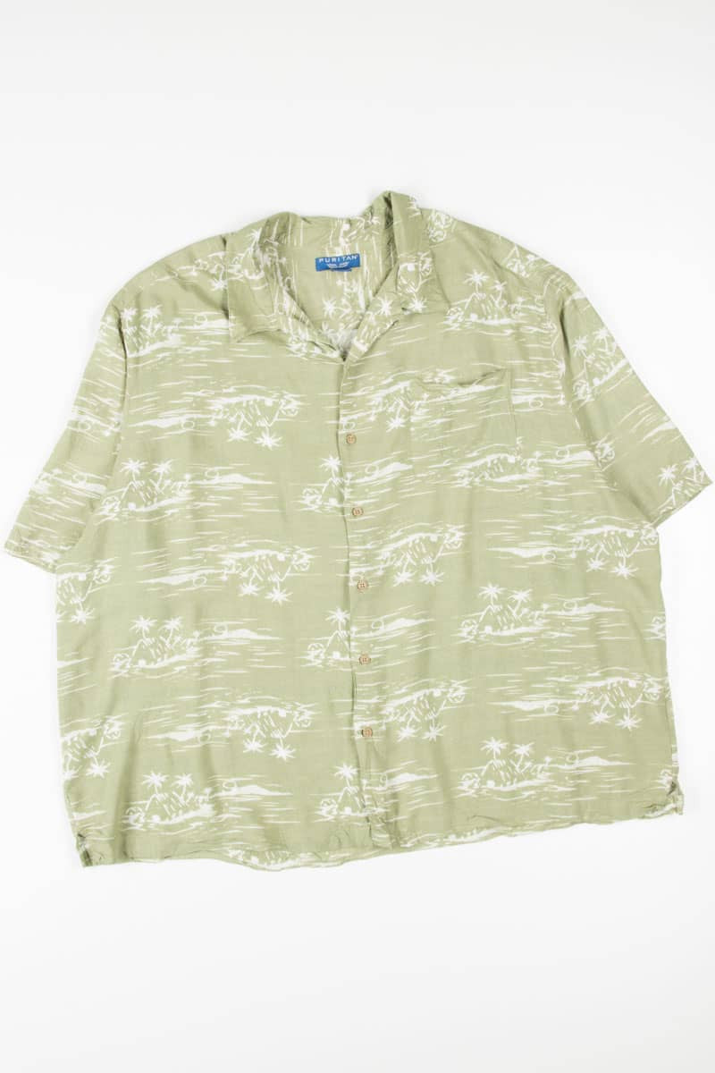 Green Two Tone Hawaiian Shirt 1920