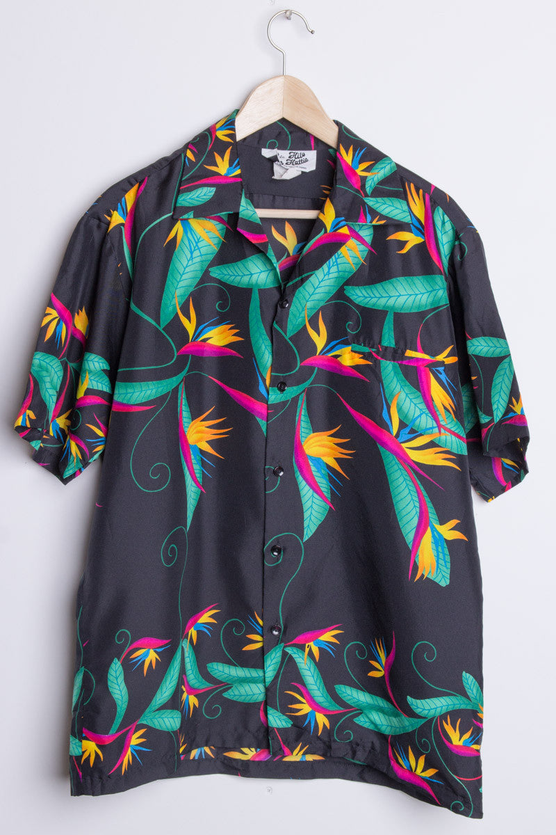 Black Pocket Vintage Hawaiian