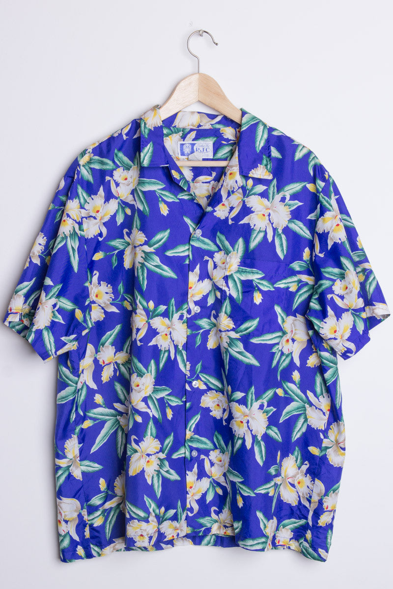 Blue & White Vintage Hawaiian