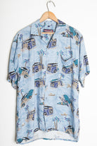 Blue Woody Vintage Hawaiian