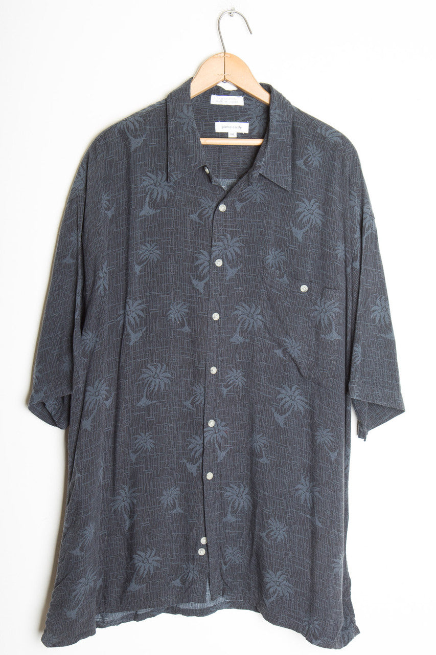 Black Palm Tree Hawaiian Shirt