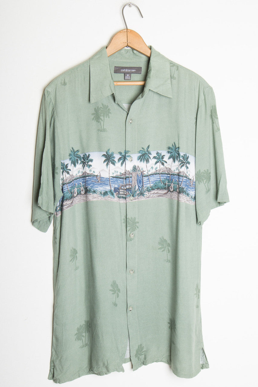 Beach Scene Vintage Hawaiian 1