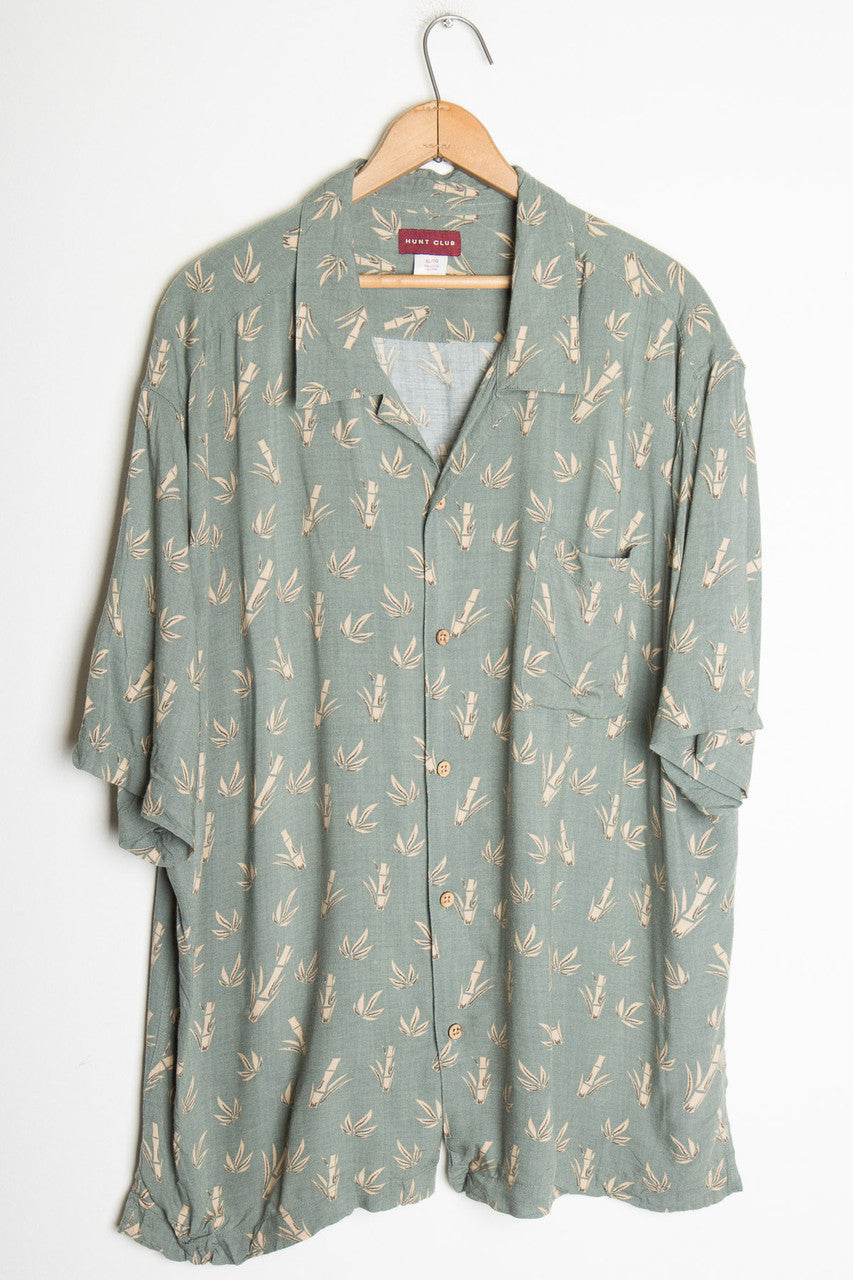Bamboo Print Vintage Hawaiian