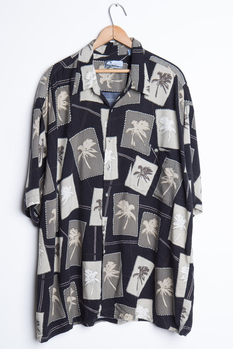 Black Palm Tree Vintage Hawaiian 1