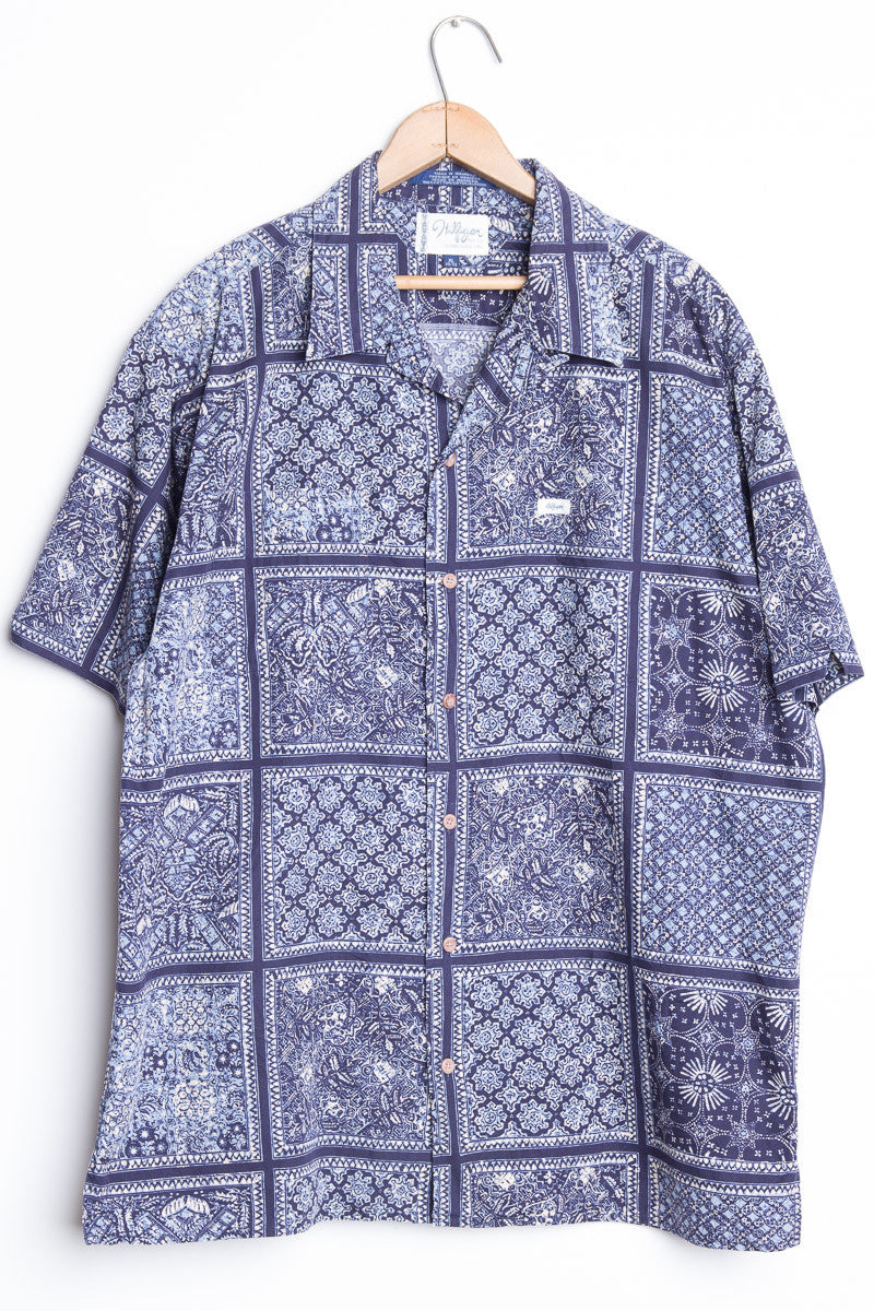 Blue Blocked Vintage Hawaiian