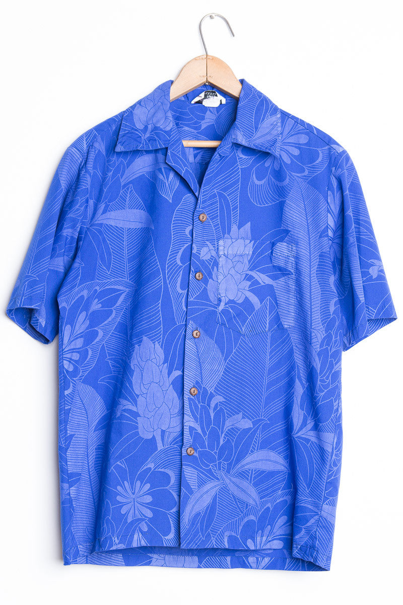 Blue Floral Vintage Hawaiian 1